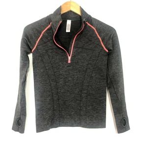 Ivivva Girls Fly Tech Gray Long Sleeve Top Thumb